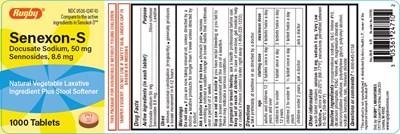 Rugby Senexon-s 1000 Ct. Product Label (Rugby Senexon S Tablet 1000 Ct. Product Label)